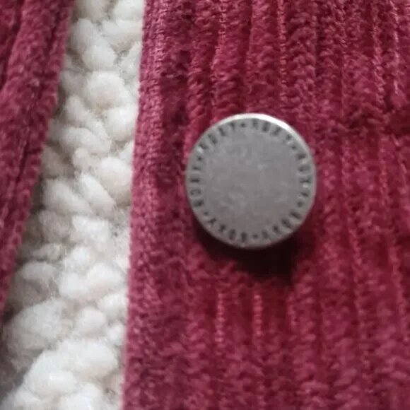 Roxy Corduroy Shearling Jacket Redwood XS-M Vintage - Picture 8 of 10